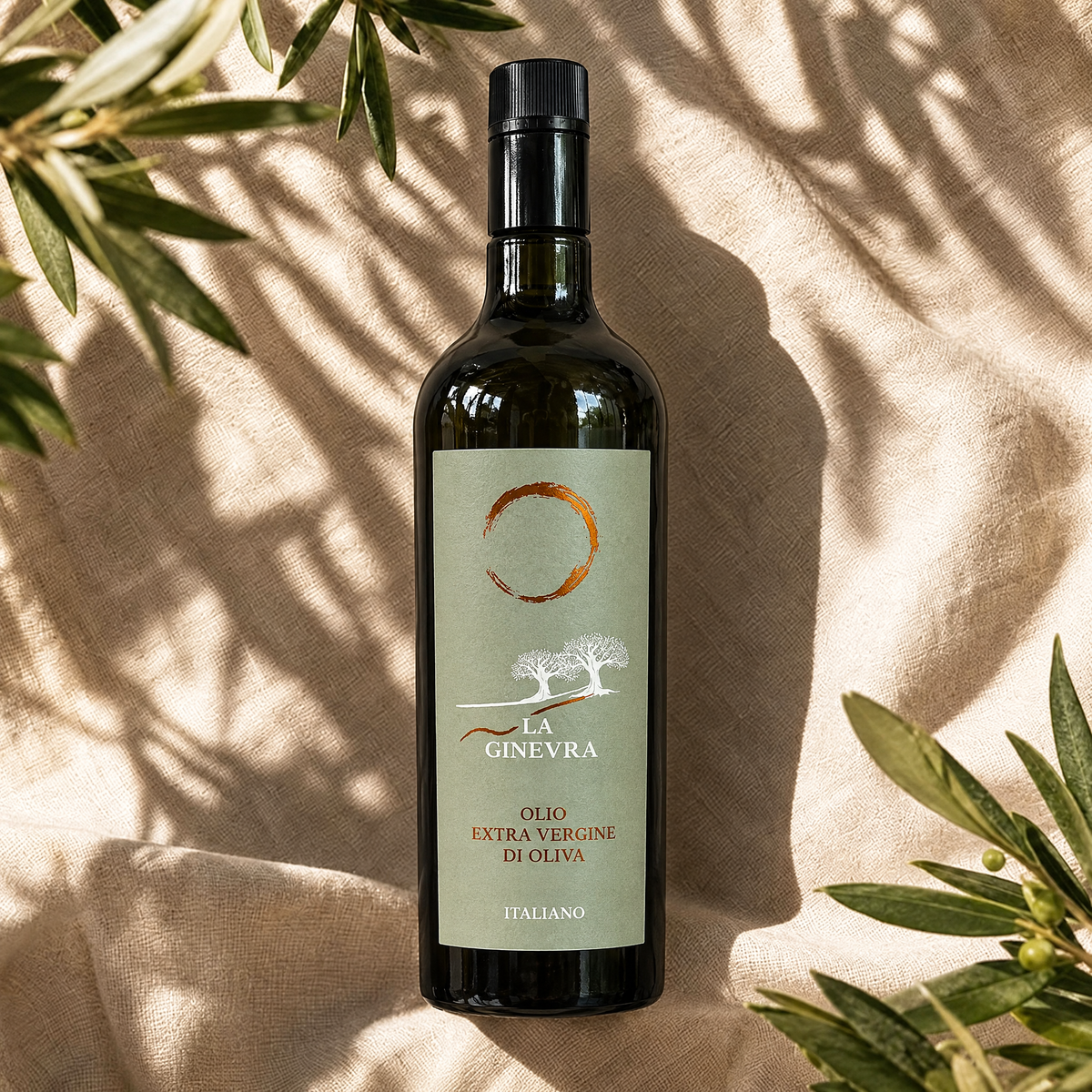 Olio Extra Vergine di Oliva · Raccolto 2025 · Bottiglia Premium da 750 ml